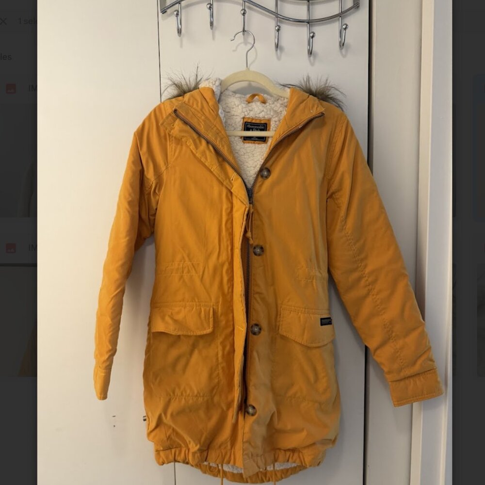 Abercrombie & Fitch Sherpa Lined Military Parka Size XS